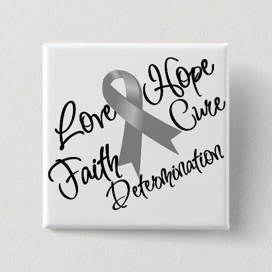 Diabetes Love Hope Determination Vierkante Button 5,1 Cm (Voorkant)