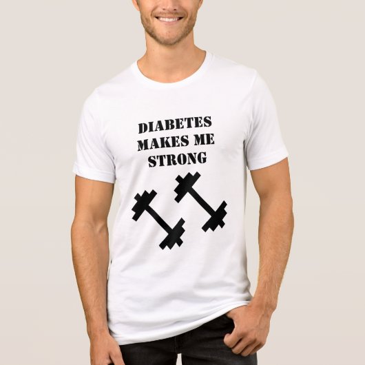 Diabetes makes me strong  Tri-Blend shirt (Voorkant)