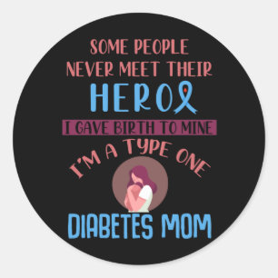 Diabetes Mam Diabetic Child Awareness Ronde Sticker