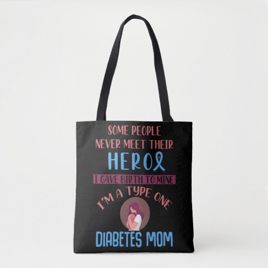 Diabetes Mam Diabetic Child Awareness Tote Bag (Voorkant)