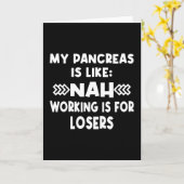 Diabetes Pancreas Joke Kaart (Gele Bloem)