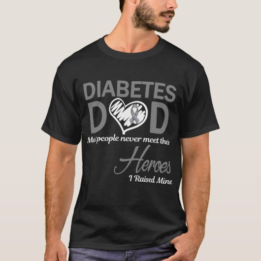 Diabetes papa Ik heb de mijne opgevoed T-shirt (Voorkant)