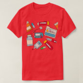 Diabetes Pomp en Injectiedousen T-shirt (Design voorkant)