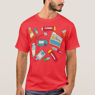 Diabetes Pomp en Injectiedousen T-shirt