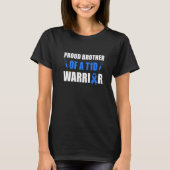 Diabetes Proud Brother van een T1D werper steunt M T-shirt (Voorkant)