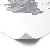 Diabetes Ribbon of Butterflies Poster (Hoek)