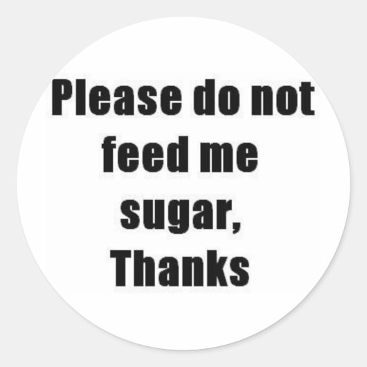 Diabetes Ronde Sticker (Voorkant)