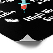 Diabetes Routine Insulinenaald Lage Hoge bloeddruk Poster (Hoek)