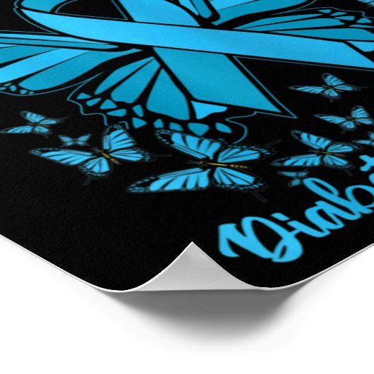 Diabetes steunen November Blauwe Diabetes Bewusthe Poster (Hoek)