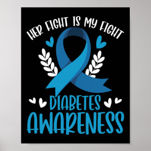 Diabetes steunt zijn strijd is mijn gevecht tussen poster