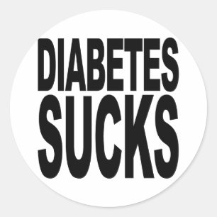 Diabetes Sucks Ronde Sticker