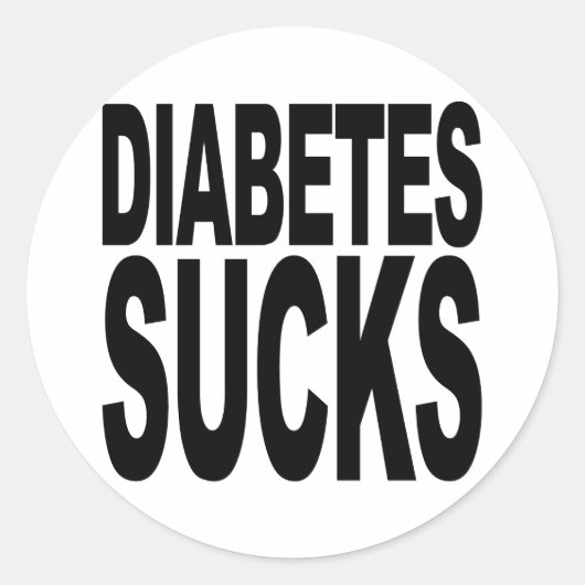 Diabetes Sucks Ronde Sticker (Voorkant)
