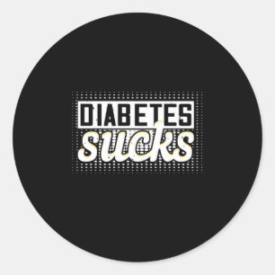 Diabetes Sucks Ronde Sticker