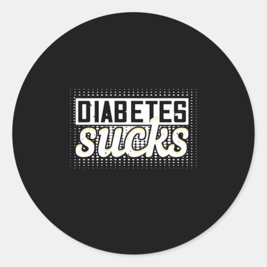 Diabetes Sucks Ronde Sticker (Voorkant)