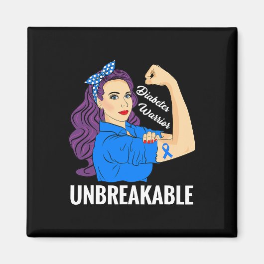 Diabetes suikerbiet type 1 2 Bewustheid Magneet (Voorkant)