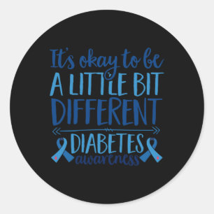 Diabetes Support Het is goed om anders te zijn dan Ronde Sticker
