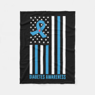 Diabetes Support Type 1 Diabetes Awareness Fleece Deken
