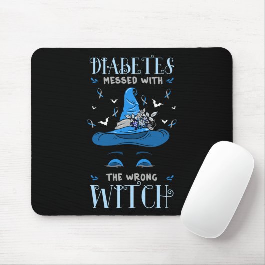 Diabetes Survivors Diabetische Halloween Witc Muismat (Met muis)