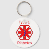 Diabetes-symbool Sleutelhanger (Voorkant)