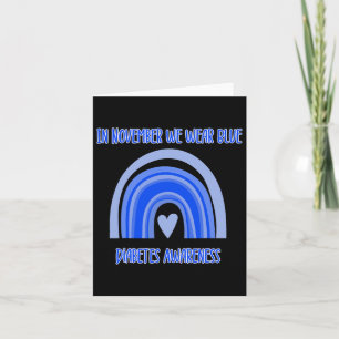Diabetes T1d Awareness Month Blue Rainbow Ribbon S Kaart