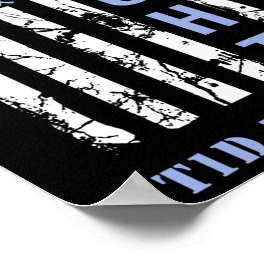 Diabetes T1d Awareness Month Fight Flag Blue Ribbo Poster (Hoek)