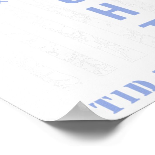 Diabetes T1D Bewustmaking Maand Fight Flag Blue Ri Poster (Hoek)