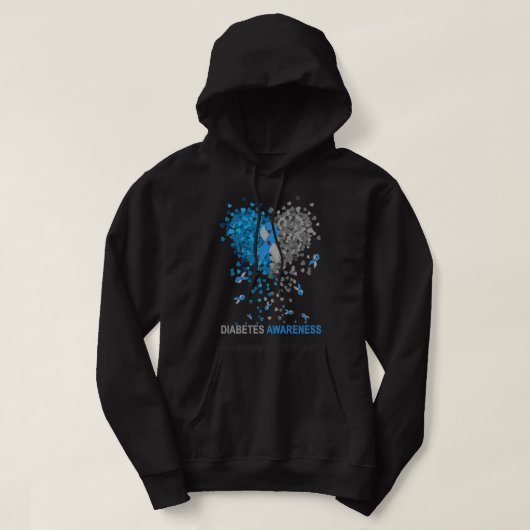 Diabetes Type 1 Bewustmaking Hoodie (Design voorkant)