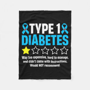 Diabetes type 1 veel te duur moeilijk te beheren fleece deken