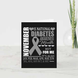 diabetes type bewustzijn november diabetische Leuk Kaart