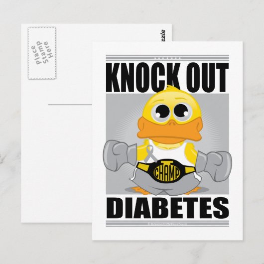 Diabetes uitslaan briefkaart (Voorkant / Achterkant)