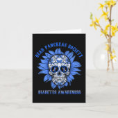 Diabetes van de Suikerschedelventilator Kaart (Gele Bloem)