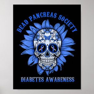 Diabetes van de Suikerschedelventilator Poster