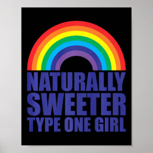 Diabetes van nature zoeter type een meisje regenbo poster