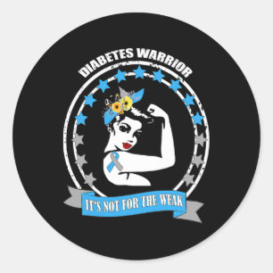 Diabetes voor vrouwen Diabetische bewustwording Ronde Sticker