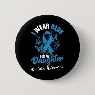 Diabetes waakzaamheid November I Draag blauw voor Ronde Button 5,7 Cm