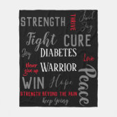 Diabetes Warrior blanket Fleece Deken (Voorkant)