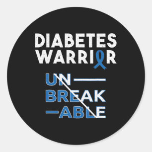 Diabetes Warrior Diabetes Awareness Maand Ronde Sticker