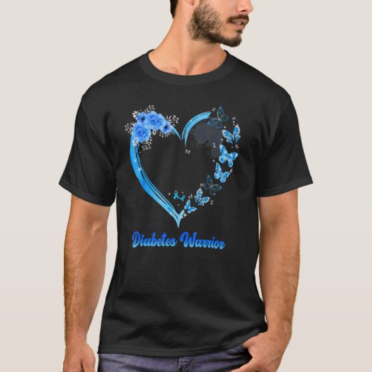 Diabetes warrior heart t-shirt (Voorkant)