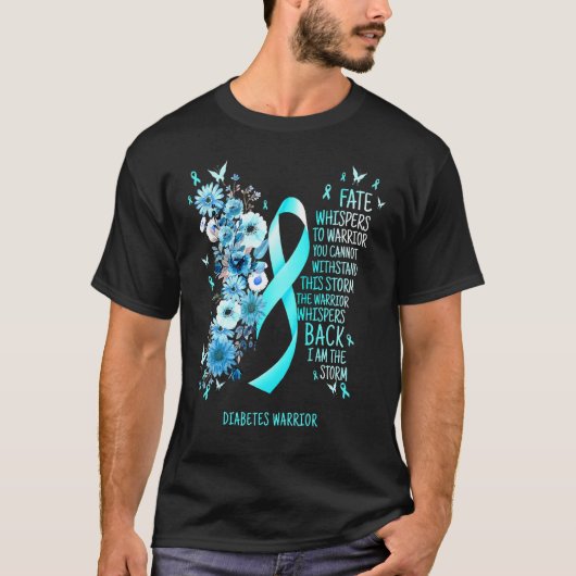 Diabetes Warrior I are the Storm Diabetes Awarenes T-shirt (Voorkant)
