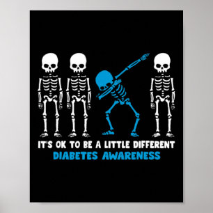 Diabetes Warrior Mam Bewustmaking Het is oké om te Poster