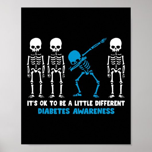 Diabetes Warrior Mam Bewustmaking Het is oké om te Poster (Voorkant)