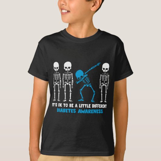 Diabetes Warrior Mam Bewustmaking Het is oké om te T-shirt (Voorkant)