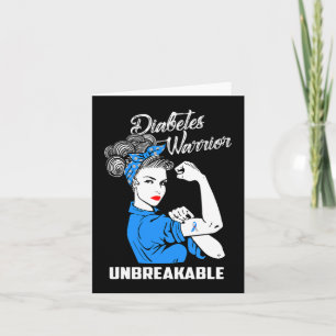 Diabetes Warrior Onbreekbare Diabetes Awareness G Kaart