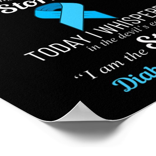 Diabetes Warrior Storm Best Diabetes Awareness Gif Poster (Hoek)