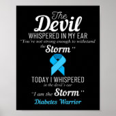 Diabetes Warrior Storm Best Diabetes Awareness Gif Poster (Voorkant)