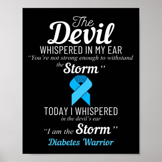Diabetes Warrior Storm Best Diabetes Awareness Gif Poster (Voorkant)