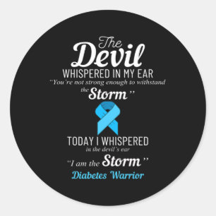 Diabetes Warrior Storm Best Diabetes Awareness Gif Ronde Sticker