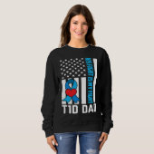 Diabetes Warrior T1D Dad American Flag Diabetes Aw Trui (Voorkant volledig)