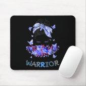 Diabetes Warrior T1d Messy Bun Hair Diabetes Aware Muismat (Met muis)