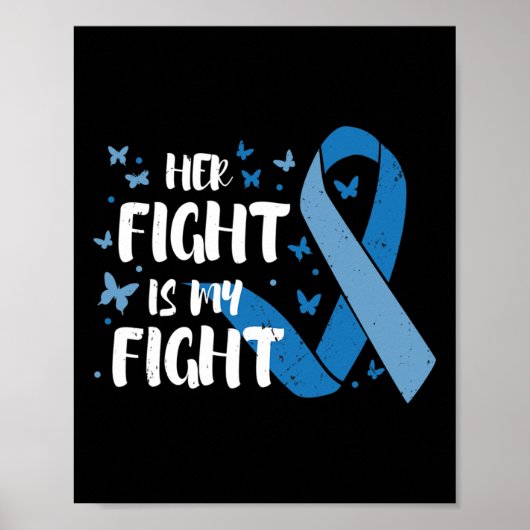 Diabetes weet dat haar strijd mijn T1 T2 is Poster (Voorkant)